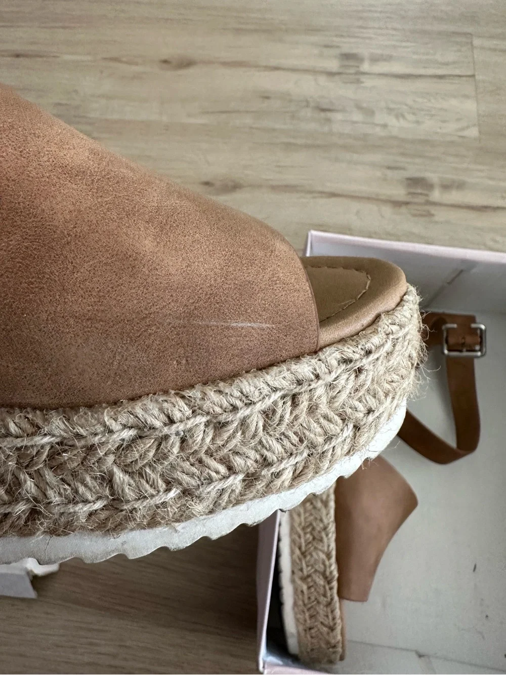 🔸Soda Ankle-Strap Espadrille Platform Sandal